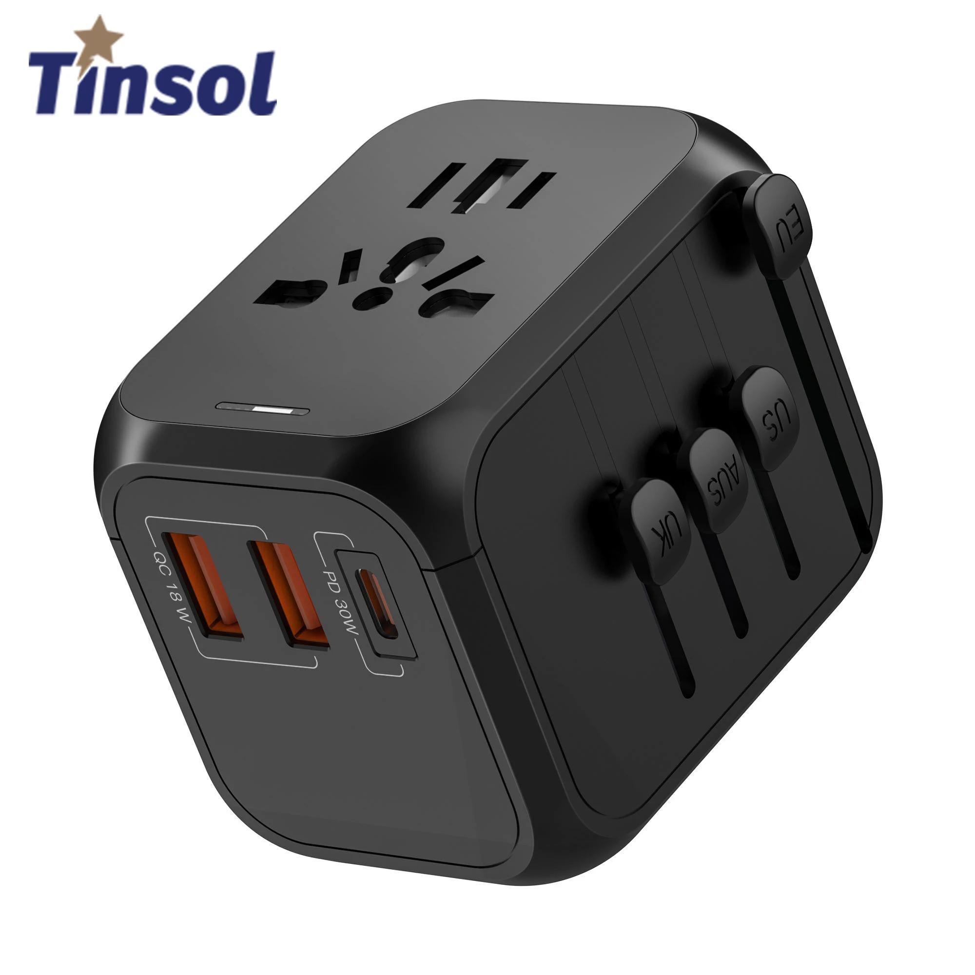 Tinsol PD ۷ι  ÷    , ޴ º Ʈ USB  , AU EU US UK, 30W